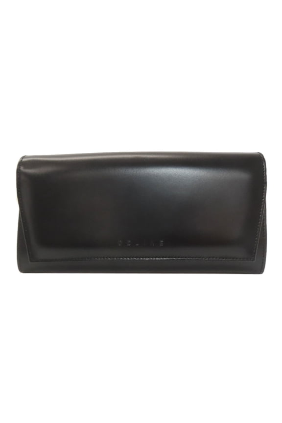 Pre-Owned Celine logo long wallet leather women's CELINE