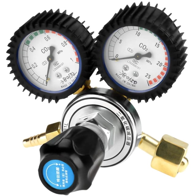 Régulateur de Pression CO2 Régulateur de Bouteille de Gaz Dioxyde de Carbone Fût de Bière Régulateur de Fût Réducteur de Pression de Soudure