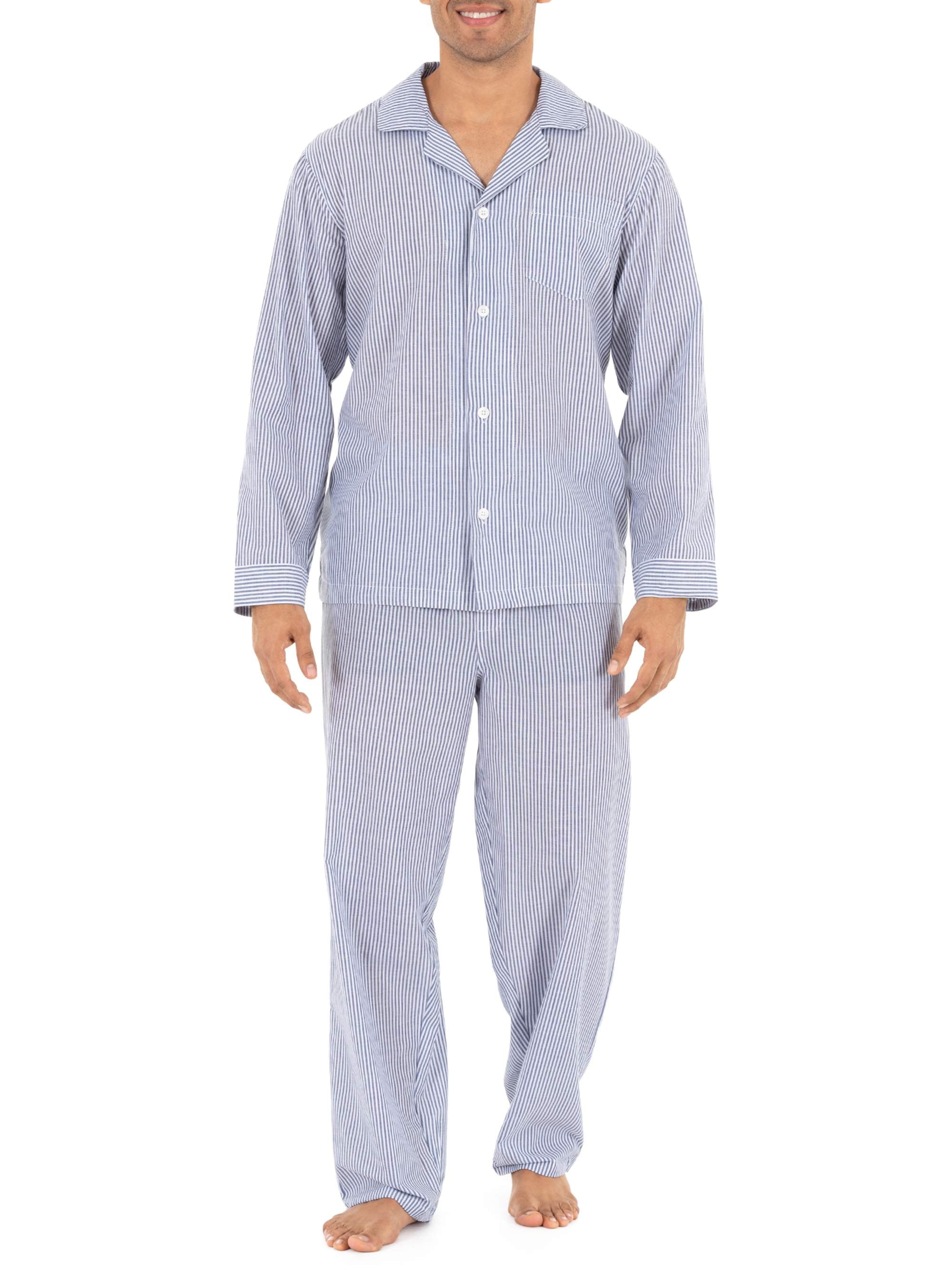 Geoffrey Beene Men's Long Sleeve Woven Pajama Set - Walmart.com