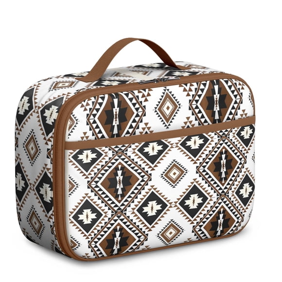 Sac à Lunch Motif Antique Tribal – Style Rustique Géométrique Bento Thermique pour Style-conscient