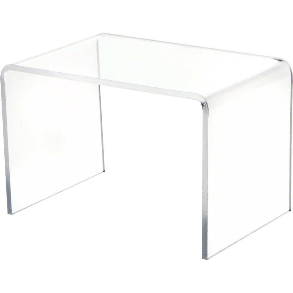 Plymor Brand Clear Acrylic Rectangular Riser 3 H X 4 5 W X 3 D 1 8