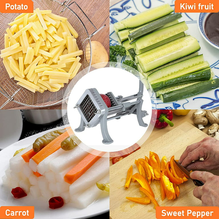 French Fry Cutter, Professional Potato Cutter Slicer Stainless Steel