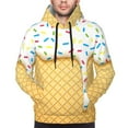 thumbnail image 4 of Bingfone White Ice Cream Men'S Drawstring Hoodie Long Sleeve Pocket Sweatshirts-4x-Large, 4 of 9