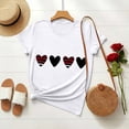 thumbnail image 2 of Sentmoon Blouse pour Femmes Hauts pour Femmes Été T-Shirt à Imprimé Lover Col Rond Manches Courtes Tendance Respirant Matière Douce Style Décontracté pour Tenues Assorties pour Couples et Rendez-Vous Blouses Haut, 2 of 8