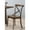 Dark Oak, variant on Set of 2 Dark Oak Side Chairs with Unique Metal Back / Refined Seating for Home