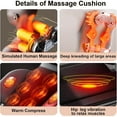 thumbnail image 3 of Shiatsu Full Body Massage Cushion, Vibrating Neck and Back Massager with Heat for Relaxation, 8 Kneading Nodes & 9 Modes, 3 of 13