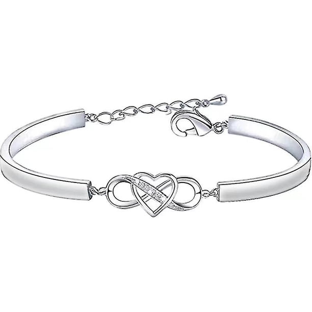 Pulsera YONGSHENG Infinity Love Heart para nuera ajustable