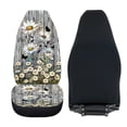 thumbnail image 4 of ZIATUBLE Daisy Wooden Auto Seat Cover Car 2 Pcs Butterfly High Bucket Seat Covers Vehicle Seat Protector for Front Seats Auto Interior Accessories Universal Seat Covers for Car SUV Trucks Sedan, 4 of 7