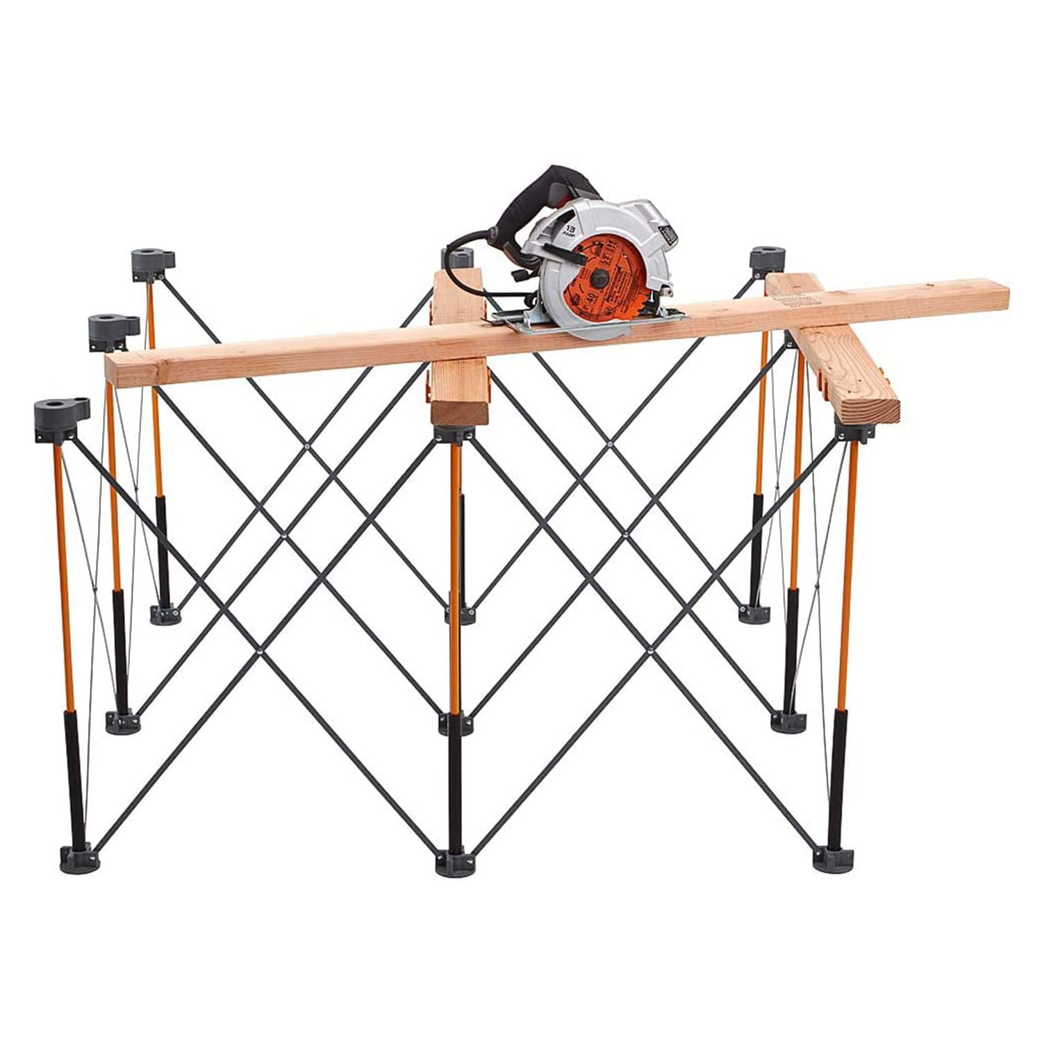 Bora Centipede 4ft x 4ft 9-Strut Work Table Includes 4 X-Cups 4 Quick Clamps 