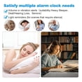 thumbnail image 5 of Reloj despertador fuerte para adultos que duermen profundamente, reloj despertador doble con agitador de cama, para dormitorios, pantalla de 6,5 pulgadas, 5 of 5
