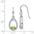 thumbnail image 2 of Primal Silver Sterling Silver Rhodium Peridot Shepherd Hook Dangle Earrings, 2 of 4