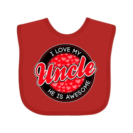 

Inktastic I Love My Uncle Gift Baby Boy or Baby Girl Bib