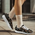 thumbnail image 3 of COEQINE Paw Brown Black Women Running Shoes White Sole Girls Sneakers Cat Dog Puppy Footprint Hiking Camping Mesh Casual Training Athletic Shoes Winter Fitness Footwear, 3 of 7