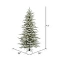 thumbnail image 3 of Vickerman 4.5' Flocked Sierra Fir Slim Artificial Christmas Tree, Warm White Single Mold LED lights, 3 of 4