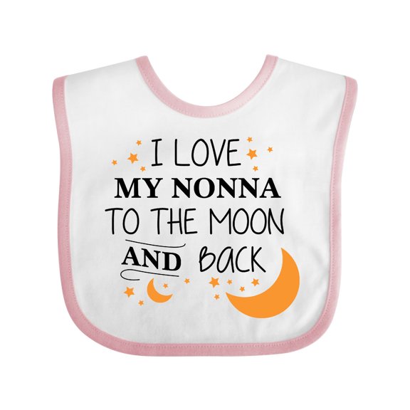Inktastic I Love My Nonna to the Moon and Back Boys or Girls Baby Bib