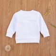 thumbnail image 4 of Pull pour Filles, T-shirt à Manches Longues Col Rond Imprimé Lettre, Blanc/noir/rose, 0-3 Ans, 4 of 5