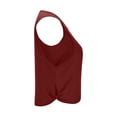 thumbnail image 6 of Workout Tank Tops Woman Large Armhole Crop Sleeveless Yoga Shirt Loose Side Twist Cutout Gym Tees Summer Sports Tanks, 6 of 7