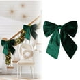 thumbnail image 2 of Bessbest Velvet Bows Christmas Ornaments Pre-Tied Hunter Green Velvet Ribbon for Christmas Tree, Gift Wrapping, Holiday Decor, 13 Inch, 2 of 4