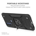 thumbnail image 5 of Motorola G Power 2022 Case, Moto G Pure Case, Moto G Play 2022/2023 Case, Rosebono Hybrid Case With Adjustable Integrated 360 Degree Rotating Ring Kickstand For Motorola G Power 2022 (Black), 5 of 5