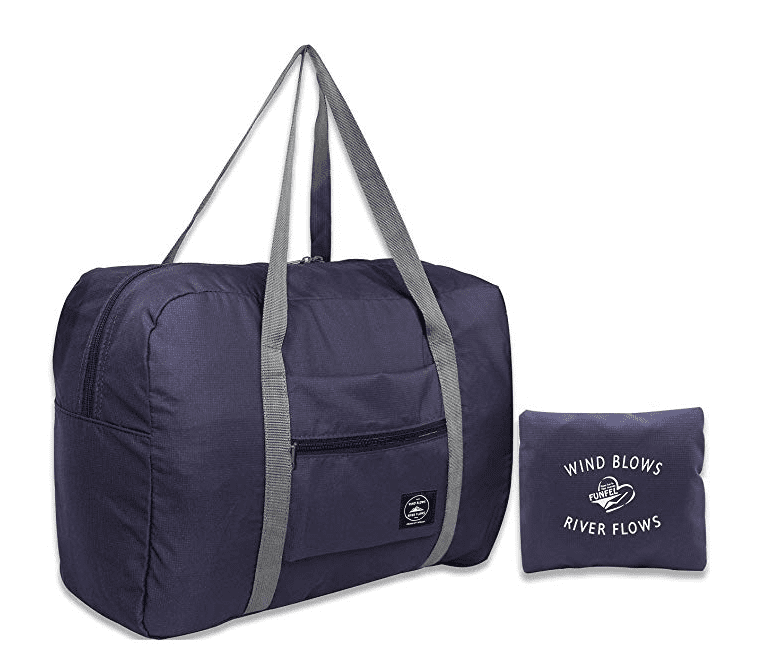 Navy Blue Holdall Gym Shoulder Bag Duffle Sport Bag Travel Carry on Luggage Bag 
