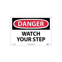 National Marker Danger Signs; Watch Your Step 10X14 .040 Aluminum D623AB