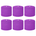 thumbnail image 1 of Paquete de 6 salvamanteles de silicona para ollas calientes, tapete de secado para platos calientes, ollas calientes y sartenes calientes, almohadillas antideslizantes resistentes al calor, 1 of 5