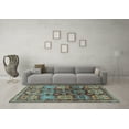 thumbnail image 3 of Ahgly Company Indoor Rectangle Persian Light Blue Traditional Area Rugs, 7' x 10', 3 of 4