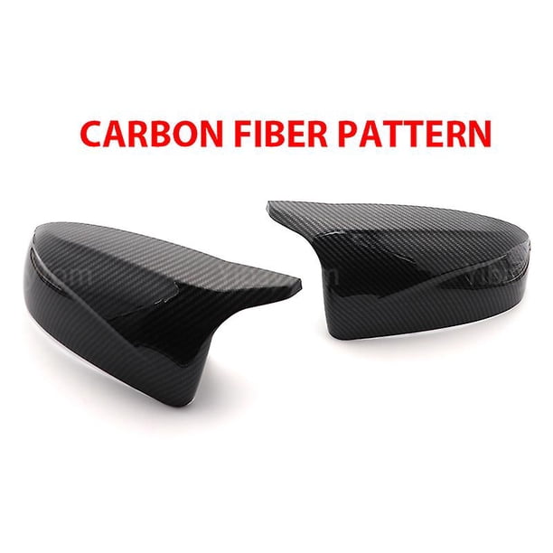 Carbon Fiber Look Glossy Black Rearview Side Mirror Cover Caps Horn Shape For Bmw X5 E70 X6 E71 2008-2013 Accessories