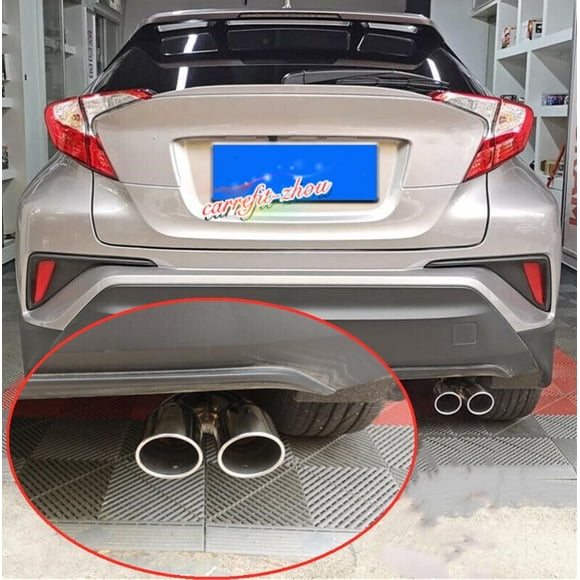 Chrome Rear Exhaust Muffler Tip End Pipe Stainless for Toyota C-HR CHR 2016-2021