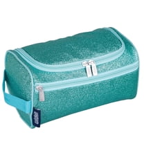 Wildkin Toiletry Bag for Boys, Girls, and Adults With Zippered Exterior Front Pocket, Interior Mesh Pocket, Side Carrying Handle(Blue Glitter)