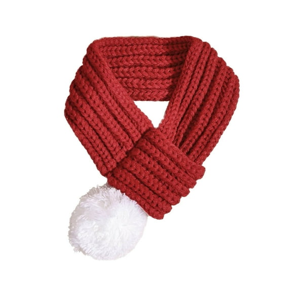 Pet Collars Category Cozy Knitted Winter Scarf for Dogs and Cats Warm Soft Winter Accessory Knit Neck Scarf for Christmas Solid Design
