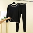 thumbnail image 2 of qolati Women's Pajamas Sets 2 Piece Fall Winter Warm Long Sleeve Crew Neck T-Shirts with Legging Pjs Sets Sleepwear Comfy Tow Piece Outfits Loungewear, 2 of 3