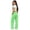 X290 Green, variant on SJLDQY Girls Cargo Pants Wide Leg Casual Sweatpants Elastic Waist Baggy Pants with Pockets