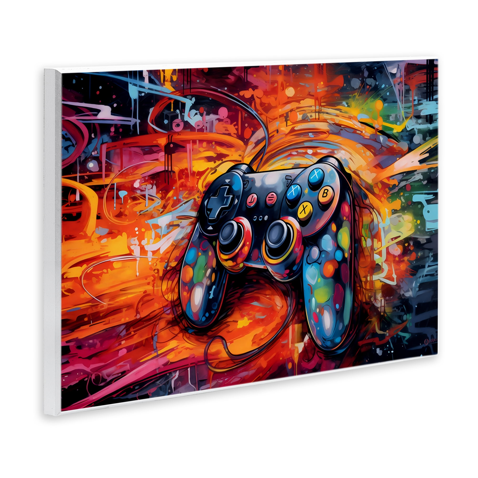 Stupell Industries Gaming Swirl Controller Energy Wall Plaque Art, design by Creative Studio