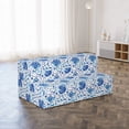 thumbnail image 4 of Oriental Foldable Mattress, Middle Eastern Like Design, 78.7" x 47.2", Blue Indigo, by Ambesonne, 4 of 6