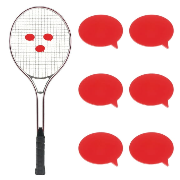 Tennis Racket Dampener [6PCS] - Funny Bubble Shape Silicone Tennis Shock Absorber Racket Vibration Dampener [Red]