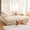 Champagne, variant on PureDashio 82" Oversized Double Chaise Lounge Sofa, Plush Faux Rabbit Fur with Cup Holders & USB Ports, 48" Deep Seat for Living Room Bedroom,Sage Green