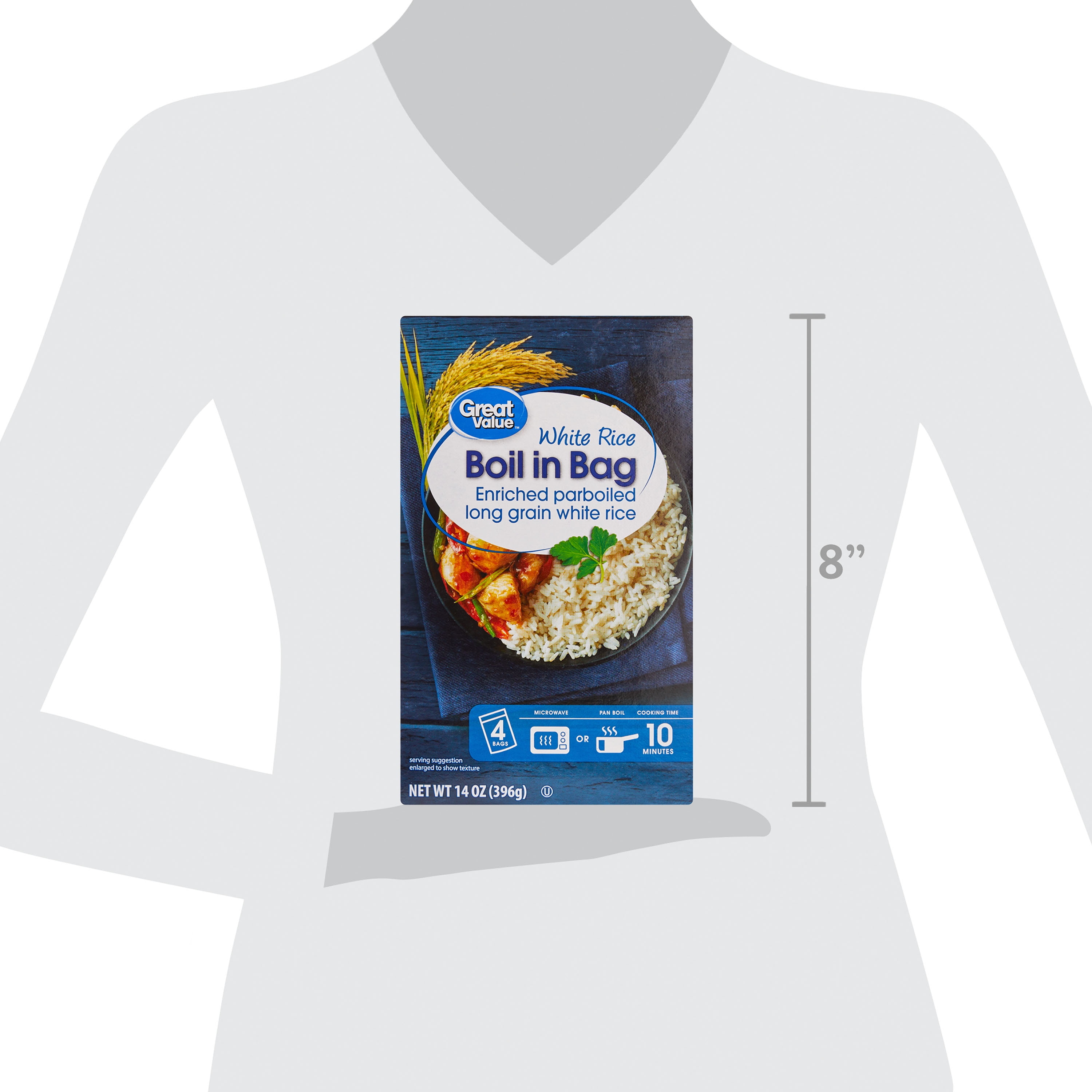 Great Value White Rice, Boil-in-Bag, 14 oz