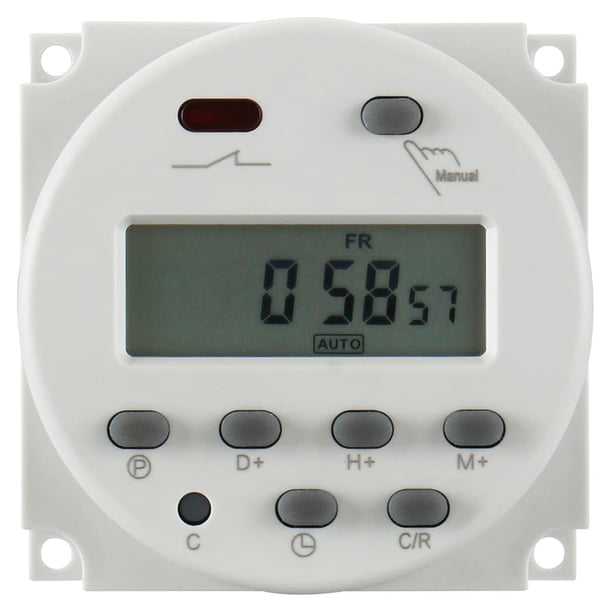 Tholdsy Contadores Fácil operación Universal Ajustable Interruptor de tiempo electrónico Portátil Ligero Pequeño Diseño único Temporizador 24V Electrónica miscelánea 12V