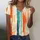 thumbnail image 2 of Camisetas Casuales de las Mujeres Moda Cómoda Impresa de Manga Corta con Cuello en V Top para el Uso Diario Casual, 2 of 5