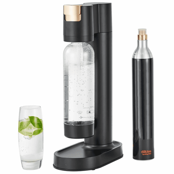 Sparkling Water Maker, Soda Maker Machine for Home Carbonating - 1L BPA-Free Bottle, CO2 Cylinder Compatible, Portable Seltzer Water Starter Kit for Drinks, Beverages & Cocktails