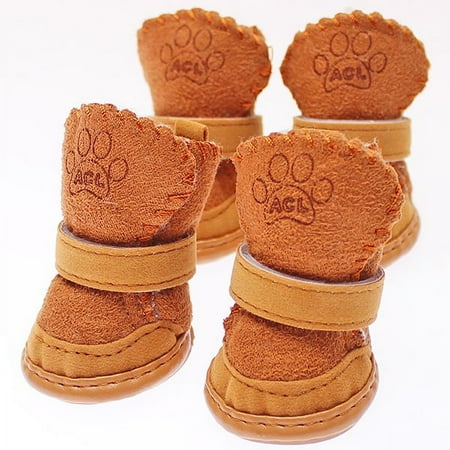 Dog Cat Pet Shoes Chihuahua Small Puppy Winter Warm Boots Shoes S-XXL 2Color