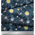 thumbnail image 3 of Soimoi Rayon Fabric Planet & Sun Galaxy Printed Fabric 1 Yard 42 Inch Wide, 3 of 3