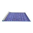 thumbnail image 2 of Ahgly Company Machine Washable Indoor Square Oriental Blue Traditional Area Rugs, 4' Square, 2 of 4