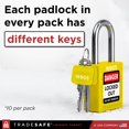 thumbnail image 4 of TRADESAFE Lockout Tagout Locks Set - 7 Yellow Loto Locks, Lockout Locks Keyed Different, 2 Keys Per Lock, OSHA Compliant Lock Out Tag Out Padlocks, S, 4 of 9