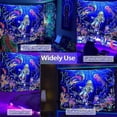 thumbnail image 3 of Blacklight Under the Sea Tapestry, UV Reactive Colorful Coral Plant Jellyfish Diver Wall Astronaut Tapestry for Bedroom Decor 6080 inch, 3 of 5