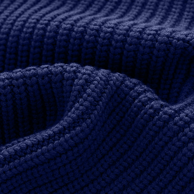 Cethrio Kids Sweaters Boys and Girls Pullover Solid Chunky Thermal Dark Blue Sweater Size 6Months 5Years