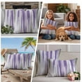 thumbnail image 5 of Purple Gray Outdoor Waterproof Pillow Covers, Vintage Country Abstract Gradient Aesthetic Decorative Square Throw Pillowcase Sofa Cushion Sham for Patio/Couch/Chair, 16"x16" 2 Pack, 5 of 8