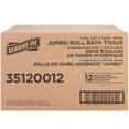 thumbnail image 2 of Genuine Joe 1-ply Jumbo Roll Bath Tissue - 1 Ply - 3.63" x 1200 ft - 8.88" Roll Diameter - White - Fiber - 12 / Carton, 2 of 10