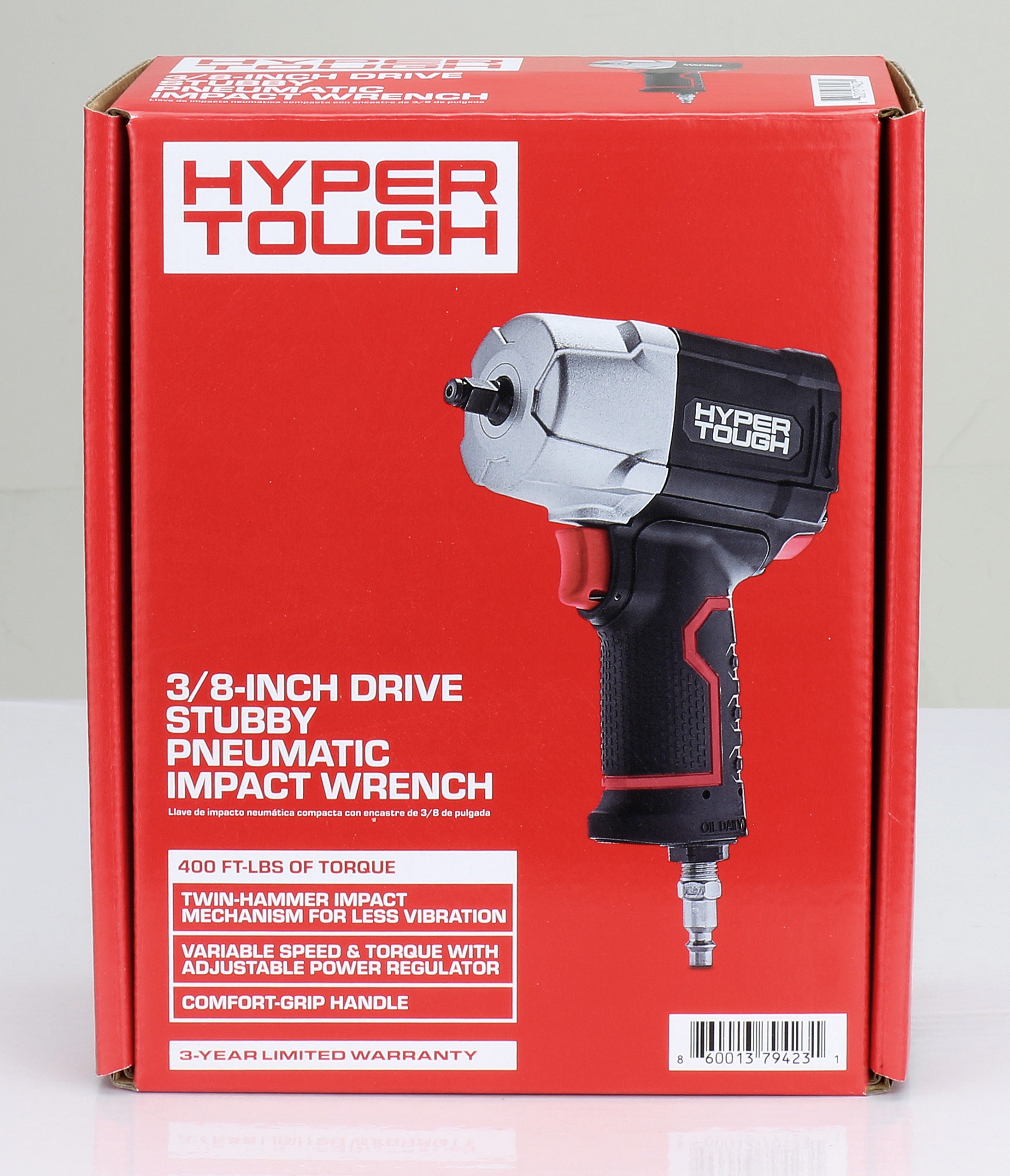 Llave de impacto neumática compacta Hyper Tough de 3/8 pulg. 5